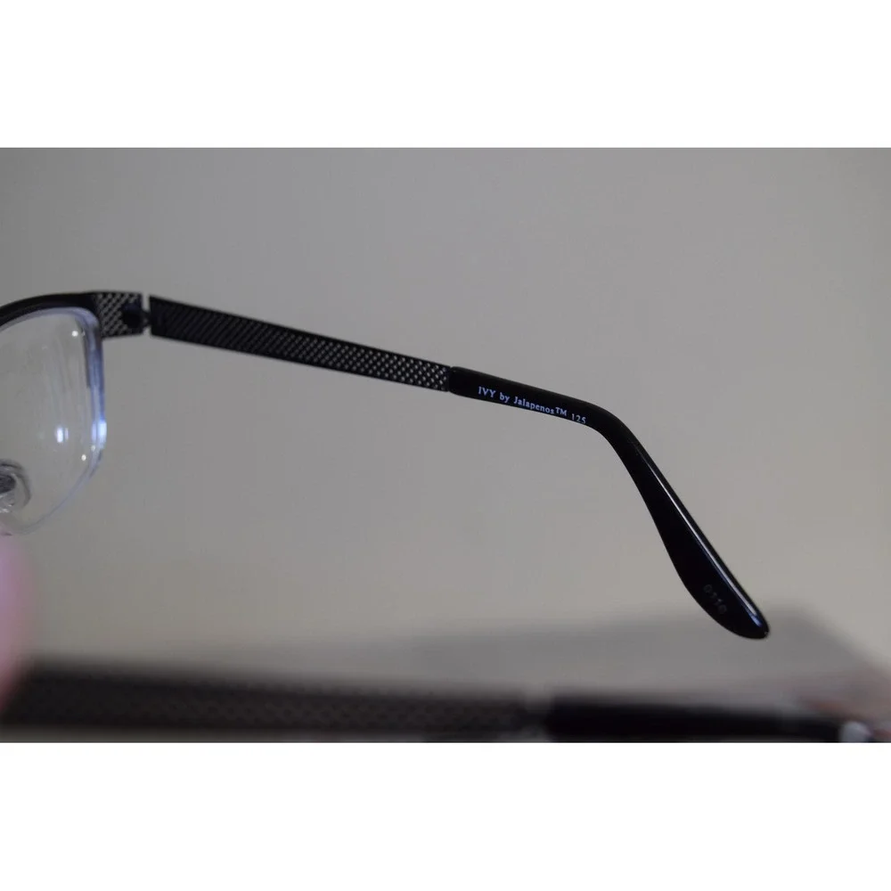Jalapenos IVY Red Black Youth Kids Girls Oval Half Rim Eyeglasses 125